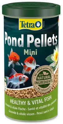 Productafbeelding van Tetra Pond Pellets Mini - Viskrachtvoer voor kleine vijvervissen, 1 liter verpakking