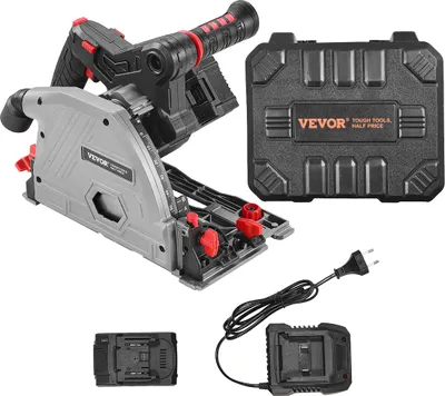 Obrázok produktu pre Akumulátorová pokosová píla VEVOR, pílový kotúč 5-1/2", s akumulátorom 4 Ah 20 V, hĺbka rezu 2,05", len na drevo, plast, náradie (vodidlá sú k dispozícii samostatne)