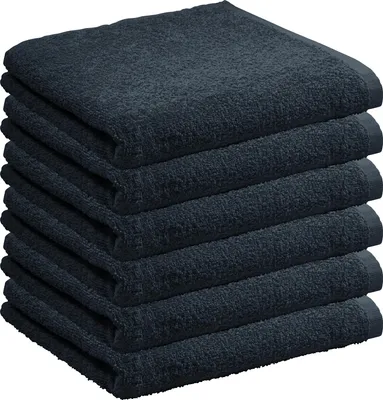 Produktbild von REDBEST Handtuch Oceanside" 6er-Pack schwarz 50x80 cm"