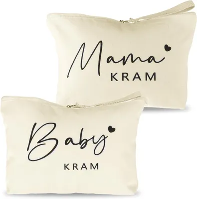 Imagen del producto de Bolsas de lino para maquillaje, 2 unidades, 25x17x5 cm, con cierre de cremallera, para objetos pequeños