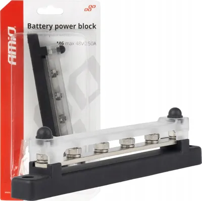 Produktbild von Pluspol-Verteilerblock 12V-48V 150A M6 Schrauben AMIO für Stromsysteme