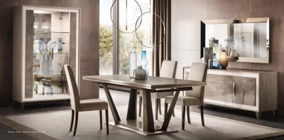 Produktbild von Italienisches Designer Esszimmer Set Garnitur Stuhl Tisch Gruppe 5tlg. Möbel Neu