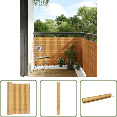 Produktbild von The Living Store Balkon-Sichtschutz Hellbraun 400x100 cm Poly Rattan
