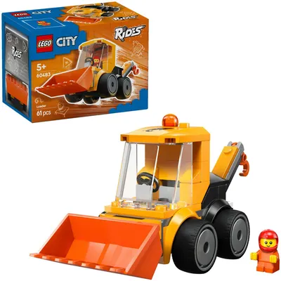 Produktbild von LEGO City Coole Flitzer - Radlader Baggerlader Spielzeug - Set für Baufahrzeuge mit Junior Bauarbeiter Minifigur - Mitgebsel für Partys - Kleines Geschenk zum Sammeln für Jungen ab 5 Jahren - 60483