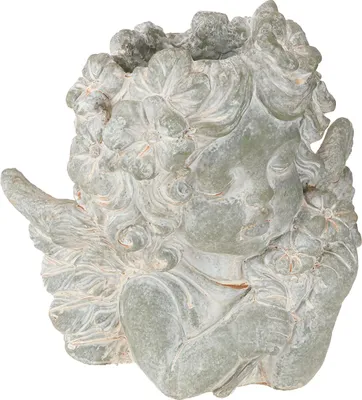 Produktbild von Engelfigur Pflanztopf Steinguss Deko Grabschmuck