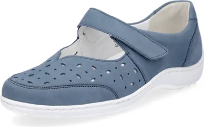Produktbild von Waldläufer Damen Leder Klettschuh denim blau 8,5