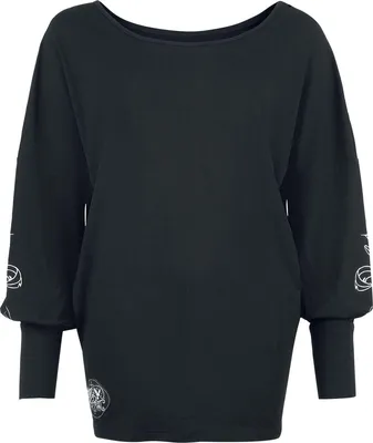 Produktbild von Harry Potter Langarmshirt Damen Hedwig schwarz M