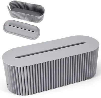 Productafbeelding van Ibenzoa® Kabelbox van ABS, 33x13x11 cm – Kabelorganisatie en bescherming van stopcontacten voor 6-8 stopcontacten, stofbescherming, ventilatie en kinderbeveiliging