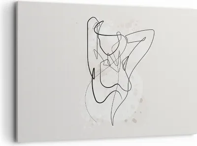 Produktbild von Bild auf Leinwand - Leinwandbild - Einteilig - Linie Frau Linie - 100x70cm - Wand Bild - Wanddeko - Wandbilder - Leinwanddruck - Bilder - Wanddekoration - Leinwand bilder - Wandbild - AA100x70-5119
