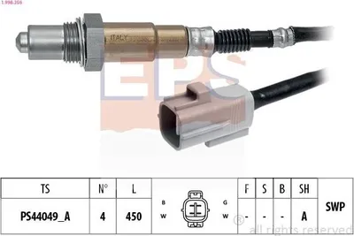 Produktbild von EPS Lambdasonde für MITSUBISHI ASX (GAW) Beheizt Planarsonde 450mm 1.998.356