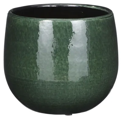 Produktbild von Mica Decorations Pflanzentopf - Keramik - grun glanzend - 16 x 14 cm