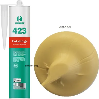 Produktbild von Ramsauer 423 Parkettfuge 1K Hybrid Dichtstoff 310ml Kartusche Laminat-Vinylboden Eiche hell