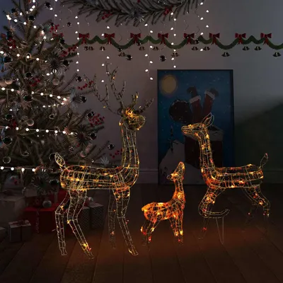 Immagine prodotto di LED renna famiglia decorazione di Natale acrilico 300 LED colorati