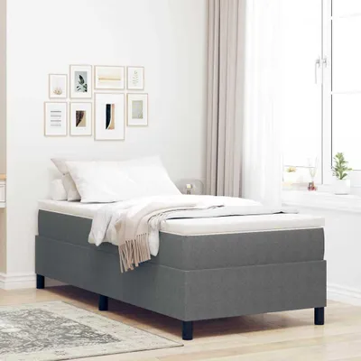 Produktbild von Maison Exclusive - Boxspringbett Hellgrau und Weiß 90 x 200 cm Cordstoff