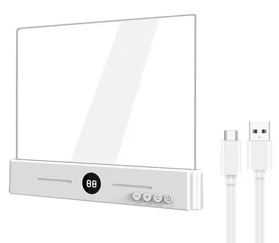 Produktbild von LED Leselampe mit Timer & Touch-Dimmer, 3 Farbtemperaturen, 1200mAh Akku, Nachtlicht & Buchklemme, dimmbar, wiederaufladbar für Bett, Lesen, Studium