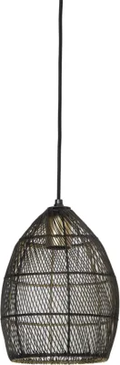 Produktbild von Light & Living - Hängeleuchte Meya - Schwarz/Gold - Ø20cm Hängelampe - Esstischlampe - Wohnzimmerlampe - Schlafzimmerlampe - Wohnzimmer