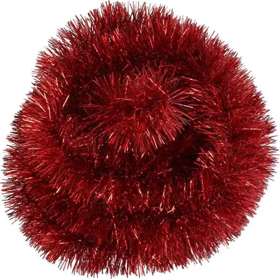 Zdjęcie produktu dla Czerwony Łańcuch Choinkowy z Metalizowanej Folii, 5 cm x 2 m - PRODUKT POLSKI -GOLIAT