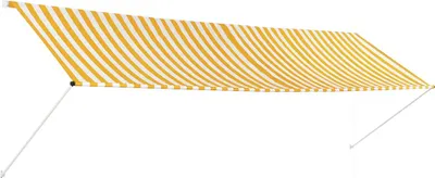 Obrázek produktu pro zatahovací markýza vidaXL 400×150 cm žlutá a bílá
