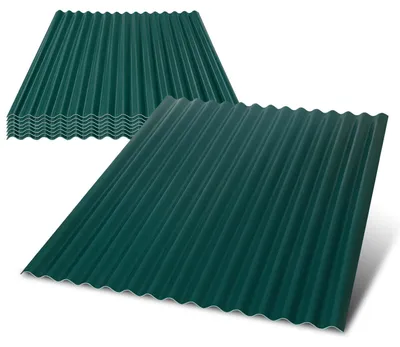 Zdjęcie produktu dla Vigevee, 8 sztuk, płyty z ASA-PVC do studni, grubość 1,5 mm, wymiary 117x93 cm, płyty dachowe, ciemnozielone, do carportu, altany ogrodowej