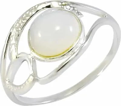 Produktbild von Ring aus 925er Silber Glare764 mit milchigem Opal, Ringgröße 60