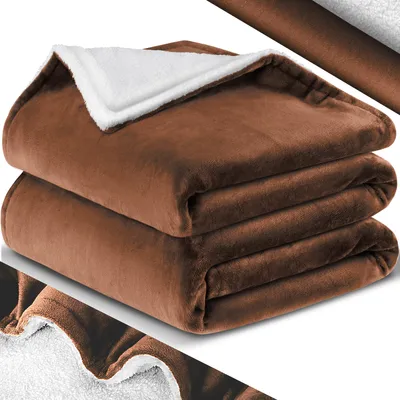 Produktbild von KESSER® Kuscheldecke Flauschige Sherpa Extra Weich & Warm Wohndecke Flanell Fleecedecke, Falten beständig/Anti-verfärben als Couchdecke Sofadecke oder Bettüberwurf