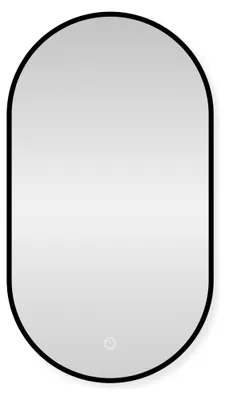 Produktbild von SensaHome – Ovaler Badezimmerspiegel – schwerer Rahmen – mit dimmbarer LED-Beleuchtung – dimmbar – Wandspiegel – 50 x 90 cm