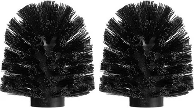 Image de Lot de 2 têtes de brosse pour WC, tête de brosse de rechange pour WC, 12 mm, noir