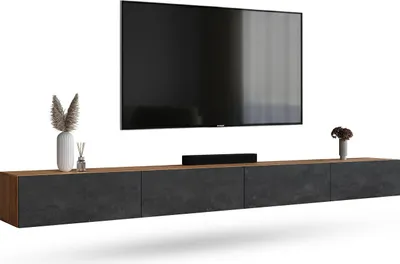 Produktbild von WEST TV Schrank 320 cm Fernsehtisch Sideboard, hängend oder stehend TV Möbel