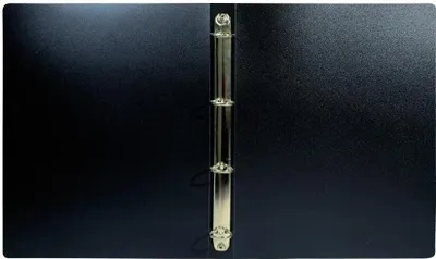 Obrázok produktu pre Záložkový pořadač A4 z PP, 3 cm, 4 krúžky, čierny – Biurfol