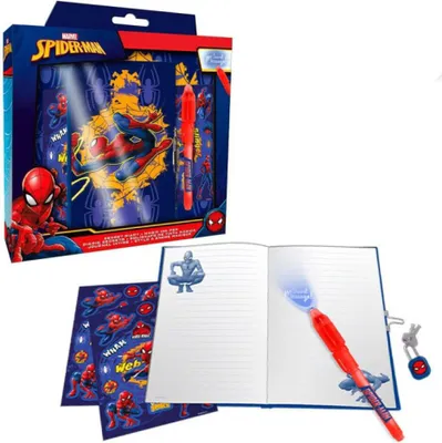 Image de Set d'écriture avec journal intime et crayon magique Spiderman livre de poche