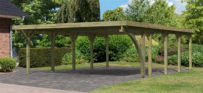 Productafbeelding van Karibu Carport Classic, dubbel model, met 1 inrijboog, merk kdi