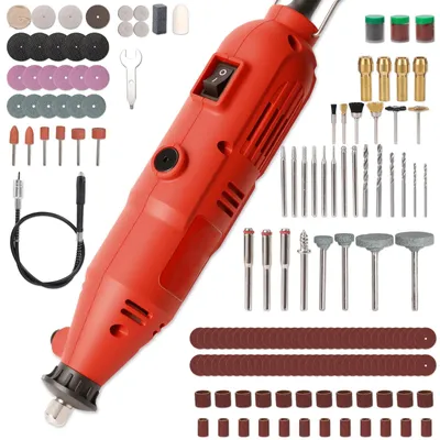 Image de Gravure électrique - Mini perceuse multifonction - 260W - 8000–31000 tr/min - 220V - Rouge