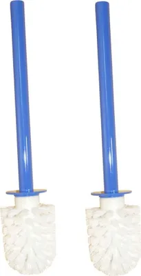 Produktbild von Sanwood 2er Set Aurora Aqua 7382494 Toilettenbürste Weiß Bürstenkopf mit Acryl Griff Klobürste - Ersatztoilettenbürste - Ersatzklobürste