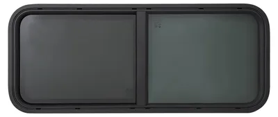Obrázek produktu pro Posuvné okno pro karavan, bezpečnostní sklo s jedním panelem, tónované, s ochranou proti hmyzu, rozměry 1000 x 400 mm