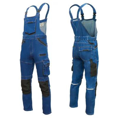 Produktbild von Arbeitskleidung Art.Mas JEANS Latzhose Arbeitshose Bundhose Blau Gr. XL