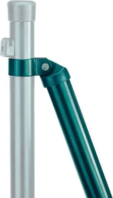 Image de Alberts 623029 Étai, phosphaté zinc, plastifié vert, longueur 1500 mm, Ø étai 34 mm, Ø collier 34 mm