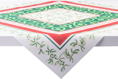 Produktbild von Sovie HOME Weihnachtstischdecke Melissa in Rot-Grün aus Linclass® Airlaid 80 x 80 cm, 1 Stück