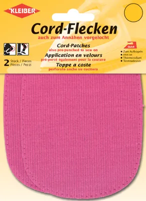 Produktbild von KLEIBER Cord-Flecken 135 x 100 mm pink 2 Stück