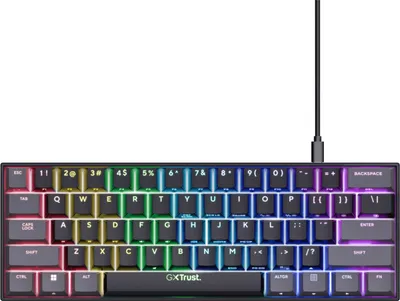 Image de Trust GXT 867 Acira Mechanical Gaming Keyboard 60% RGB Italian Layout Black