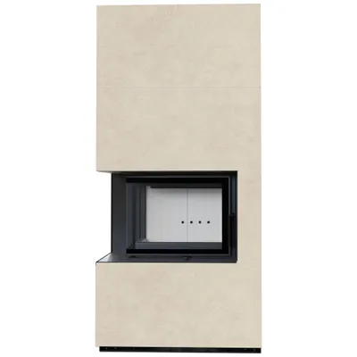 Produktbild von Kaminbausatz KRATKI FLOKI BOX links 8 kW Ø 160 Quarzsinter FOKOS