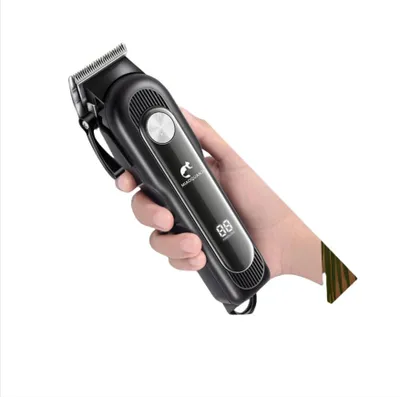 Produktbild von INF Schwarze Tierhaarschneidemaschine mit LED-Anzeige für Hunde & Katzen