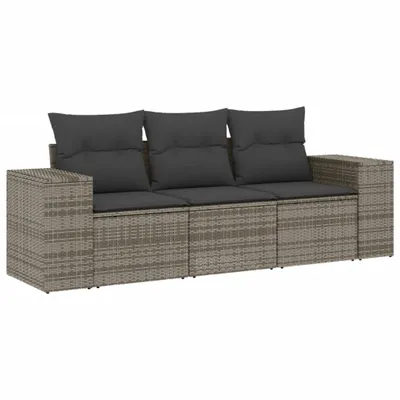 Obrázok produktu pre VidaXL 3222259, Tmavo šedá, Ratan, Oceľ, 110 kg, dospelí a deti, 830 mm, 620 mm