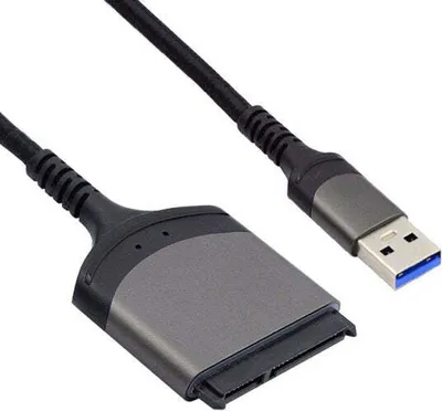 Produktbild von SATA Kabel 15 cm 22Pin Buchse zu USB 3.0 Typ A Stecker Adapter für Festplatte