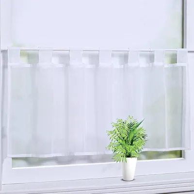 Produktbild von Netzgardinen Bistro Gardine, halbtransparent, 45x90 cm, 100% Polyester, für Küche