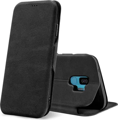 Produktbild von Conie Retro Klapp Tasche für Samsung Galaxy S9 Kartenfach Hülle Rundumschutz in Schwarz