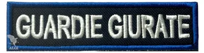 3D-Patch "Guardiate", 12 x 3 cm, rechteckig, blau