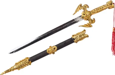 Produktbild von Goldenes Ninja Schwert 50 cm für Faschingskostüme und Karnevalsverkleidungen
