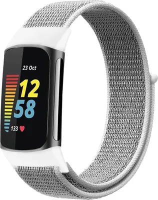 Image de imoshion Bracelet en nylon pour le Fitbit Charge 5 - Taille L - Gris clair