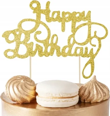 Image de Gâteau D'anniversaire À Paillettes D'or Fête D'anniversaire