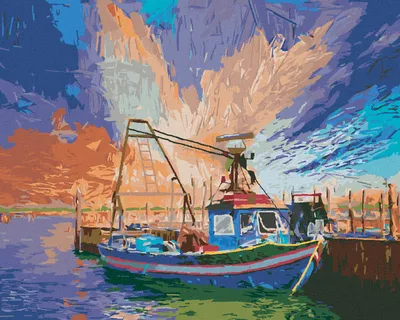Produktbild von Zuty - Malen nach Zahlen - ITALIENISCHES FISCHERBOOT IN ITALIEN, 40x50 cm, ohne Keilrahmen